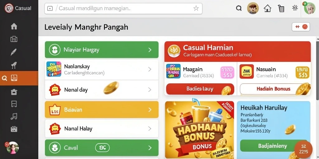 Tampilan utama dengan grafis memukau.