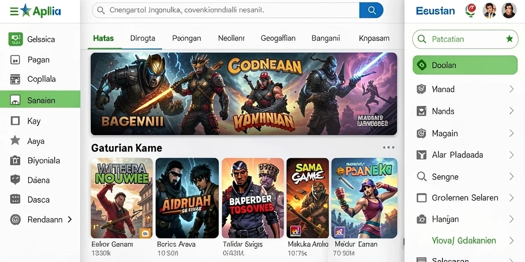 Tampilan antarmuka yang memukau dan interaktif.