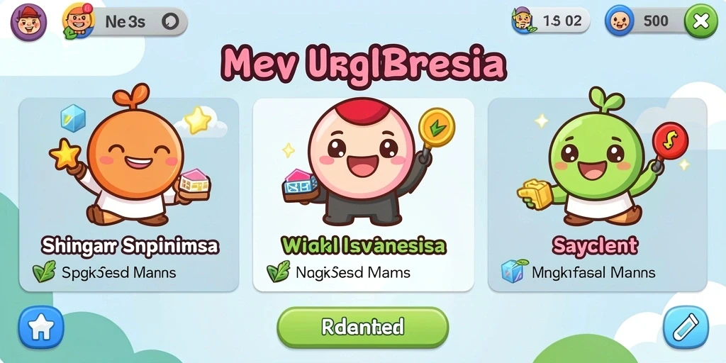Tampilan utama dengan grafis yang menawan.