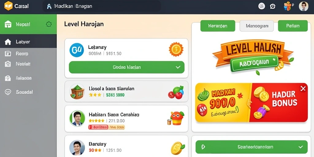 Tampilan menu utama yang menarik dan mudah dinavigasi.