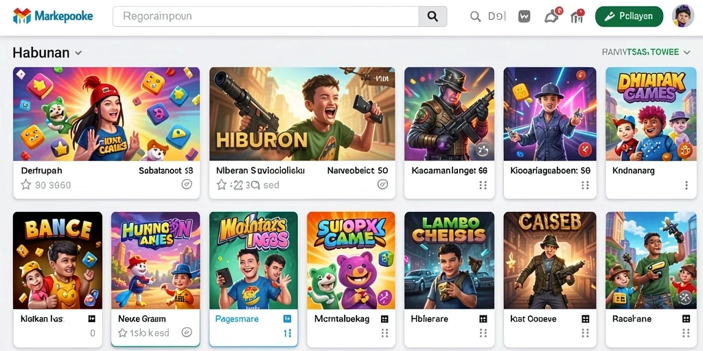 Tampilan awal yang menarik dengan pilihan karakter.